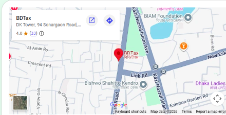 BDTax Sonargaon Road Banglamotor Map Location
